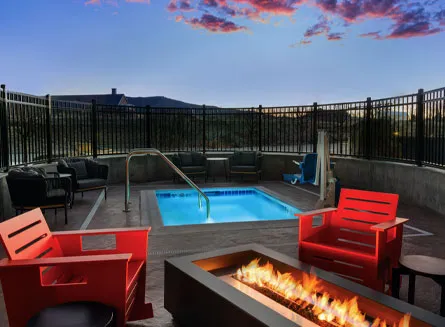 Relaxing hot tub at The Hoffmann Hotel in Basalt near Aspen and Glenwood Springs.