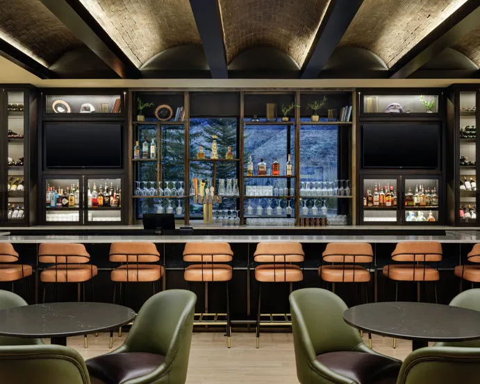 Stylish Lounge at The Hoffmann Hotel in Basalt near Aspen and Glenwood Springs.